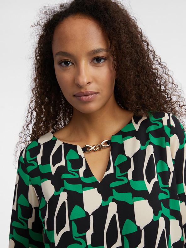 Orsay Zelena ženska vzorčasta bluza ORSAY