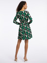 Orsay Zelena ženska vzorčasta obleka ORSAY