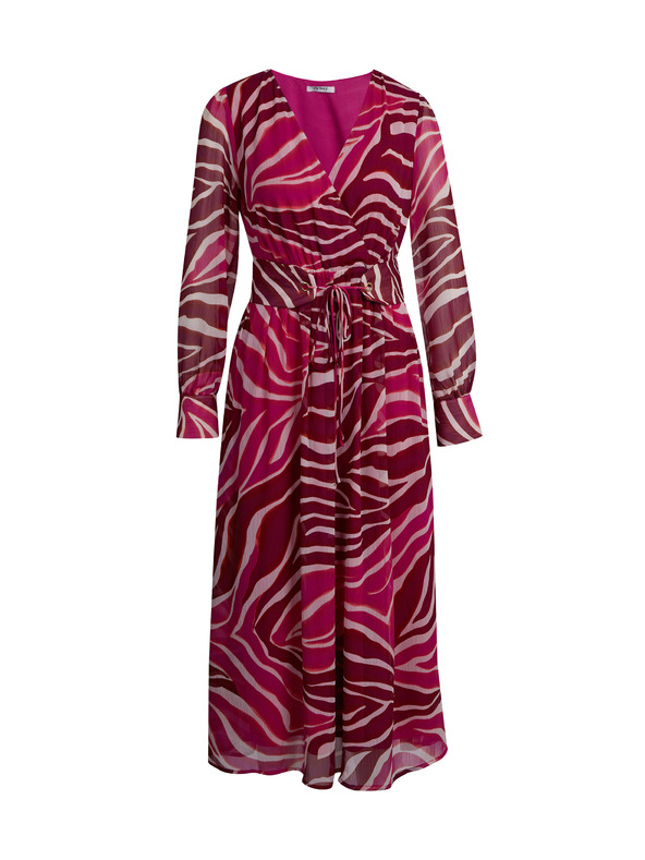 Orsay Bordo in rožnata ženska maksi obleka z vzorcem ORSAY