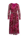 Orsay Bordo in rožnata ženska maksi obleka z vzorcem ORSAY