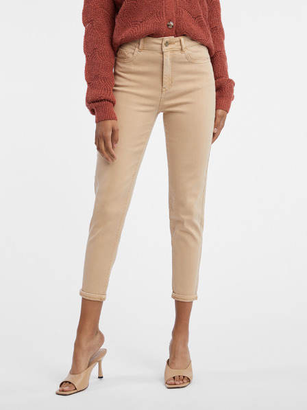 Orsay Bež ženske oprijete slim fit kavbojke ORSAY