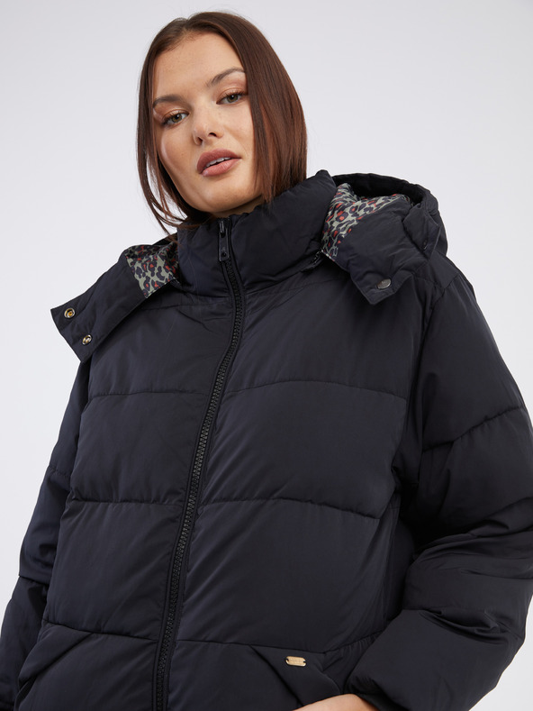 Scotch & Soda Črn ženski plašč Scotch & Soda