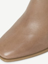 Tamaris Svetlo rjavi usnjeni gležnjarji z visoko peto Tamaris