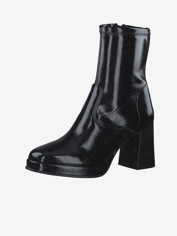 Tamaris Črni gležnjarji z visoko peto Tamaris