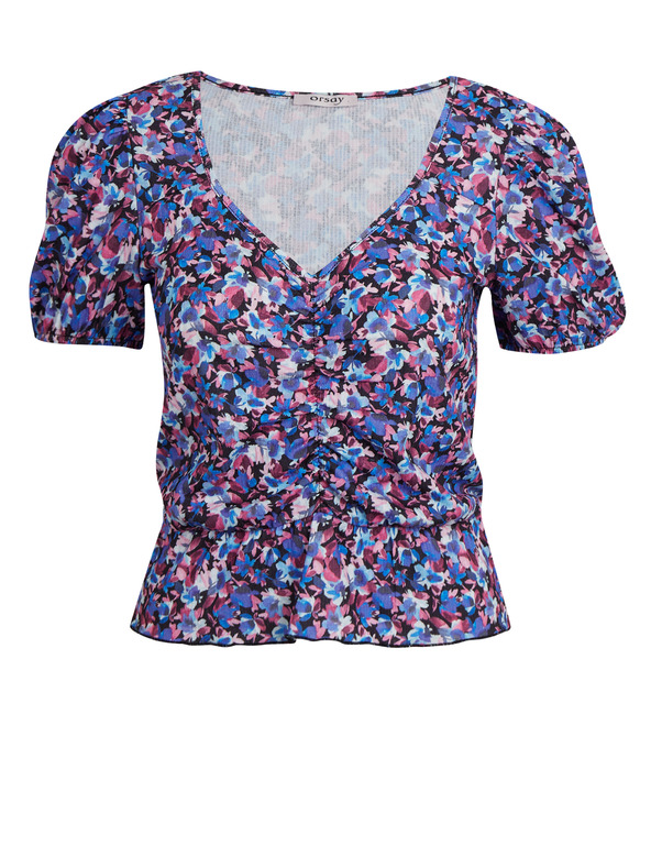Orsay Vijolična ženska cvetlična majica ORSAY