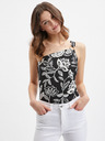 Orsay Belo-črno žensko cvetlično body ORSAY