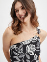 Orsay Belo-črno žensko cvetlično body ORSAY
