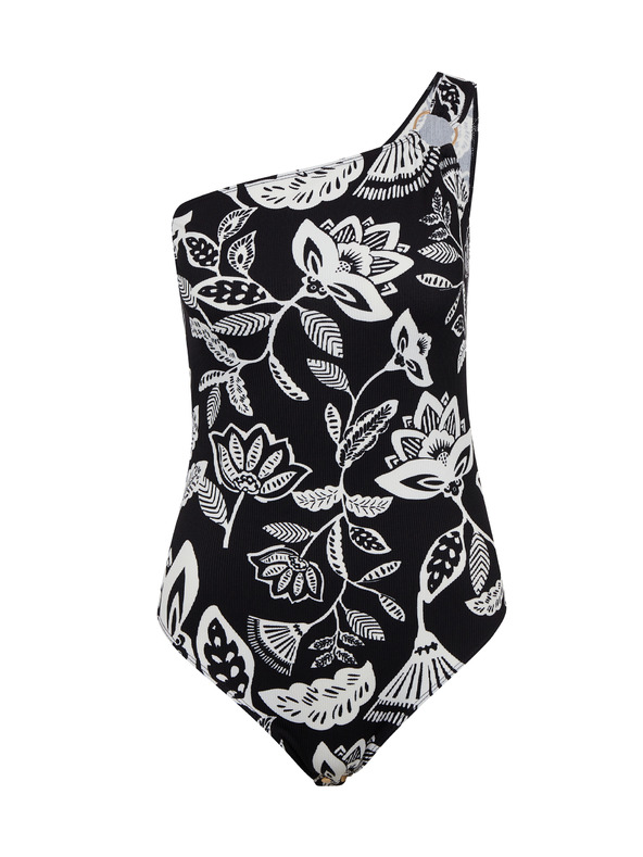 Orsay Belo-črno žensko cvetlično body ORSAY