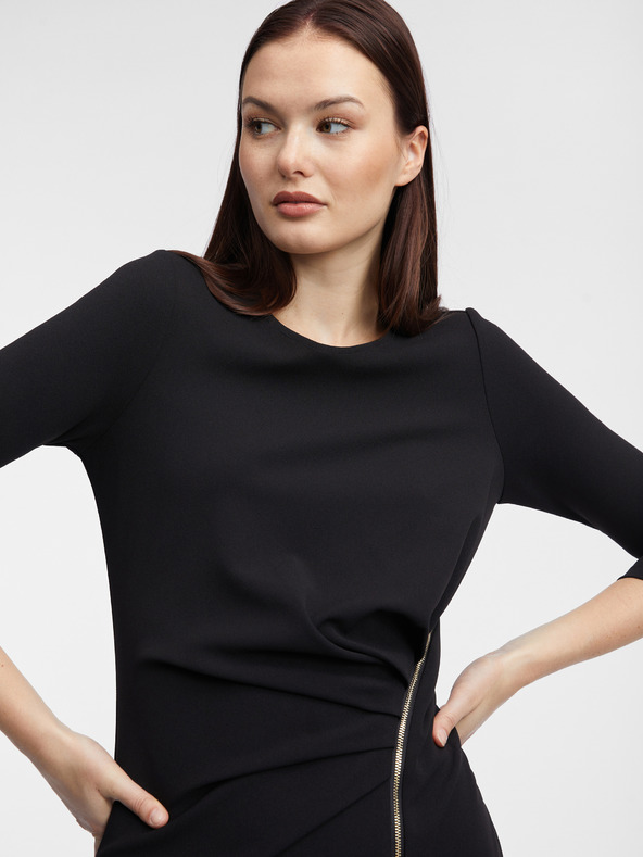 Orsay Črna ženska oprijeta obleka ORSAY