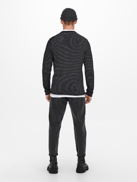 ONLY & SONS Temno modra rebrasta jopa ONLY & SONS Niguel