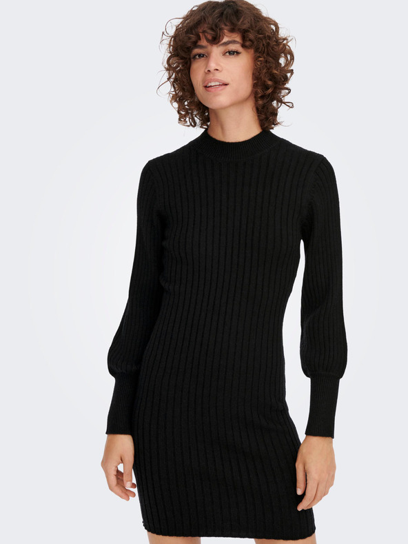 Jacqueline de Yong Črna ženska jopica JDY Magda Sweater Dress