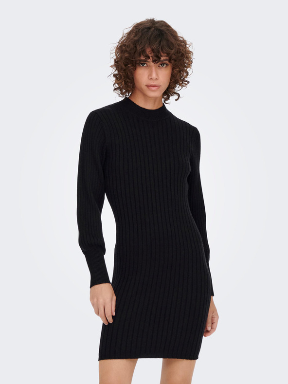 Jacqueline de Yong Črna ženska jopica JDY Magda Sweater Dress