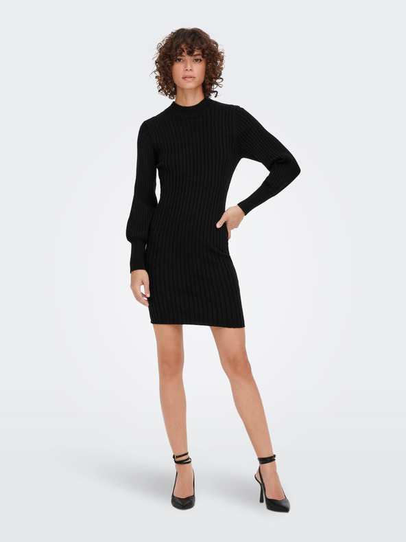 Jacqueline de Yong Črna ženska jopica JDY Magda Sweater Dress