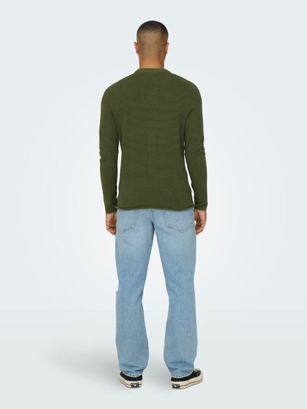 ONLY & SONS Kaki moška jopa s trakovi ONLY & SONS Niguel