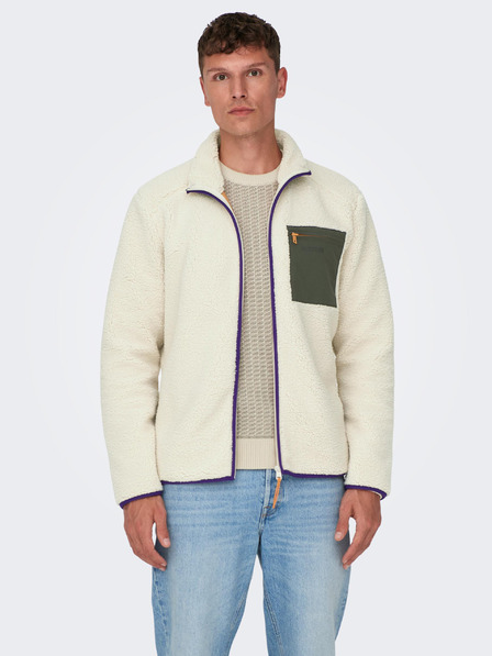 ONLY & SONS Krem moška jakna iz umetnega krzna ONLY & SONS Dallas