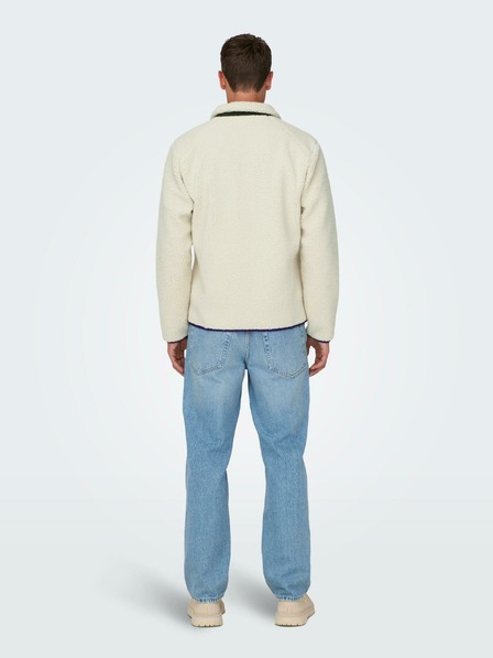ONLY & SONS Krem moška jakna iz umetnega krzna ONLY & SONS Dallas