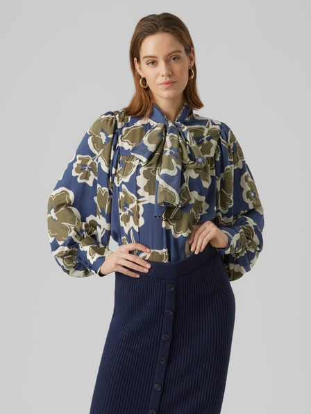 AWARE by VERO MODA Zeleno-modra bluza AWARE by VERO MODA Grayce