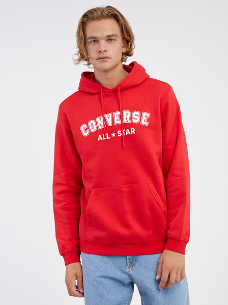 Converse Rdeča unisex kapuca Converse Go-To Wordmark