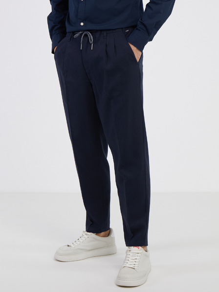 ONLY & SONS Temno modre moške hlače iz lanene mešanice ONLY & SONS Leo