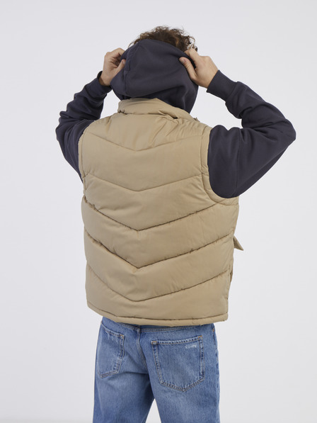 Jack & Jones Beige Moška prešita jopica Jack & Jones Vester