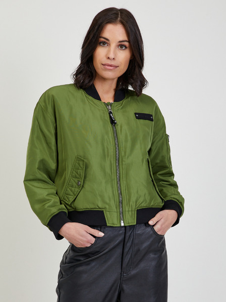 Pepe Jeans Zelene ženske bomber hlače Pepe Jeans Anette