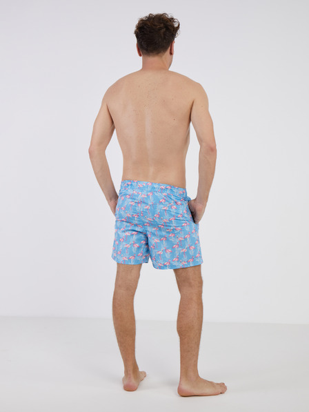 Jack & Jones Modre moške vzorčaste kopalke Jack & Jones Fiji