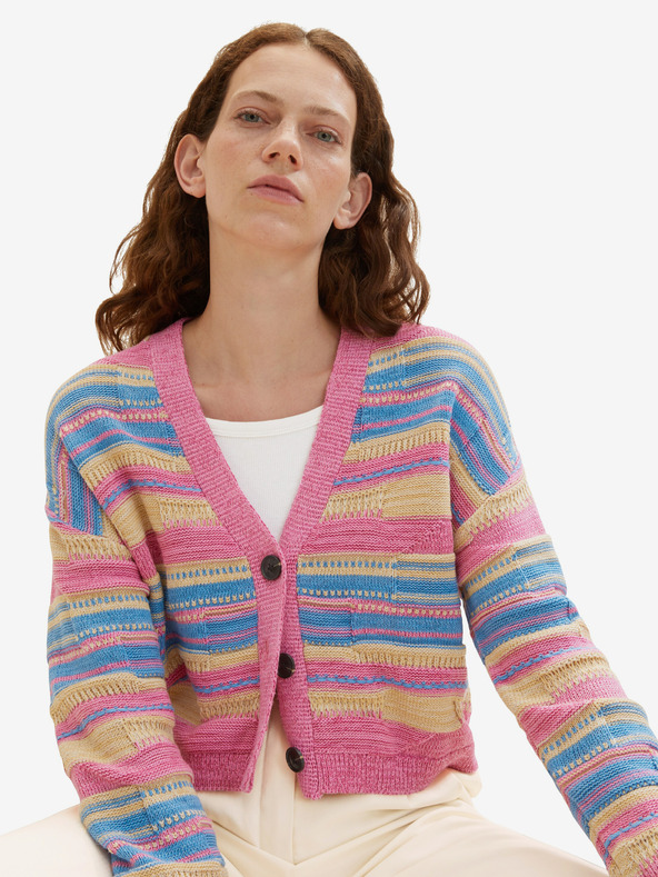 Tom Tailor Tom Tailor Roza ženski črtasti pulover