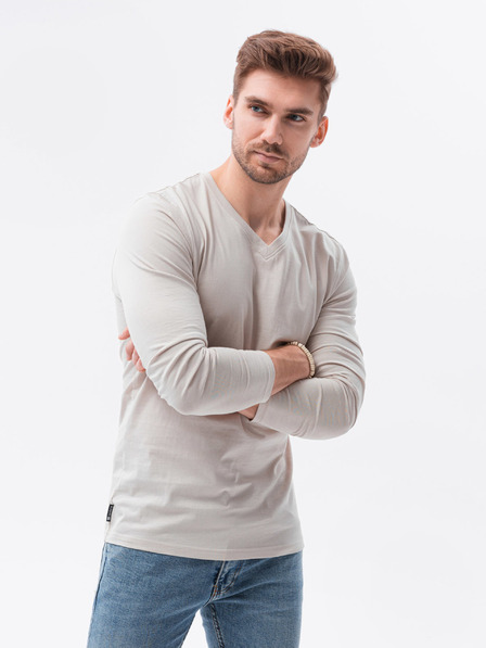 Ombre Clothing Moška majica z dolgimi rokavi brez potiska - mešanica 2 kosov v paketu V5 Z41 basic