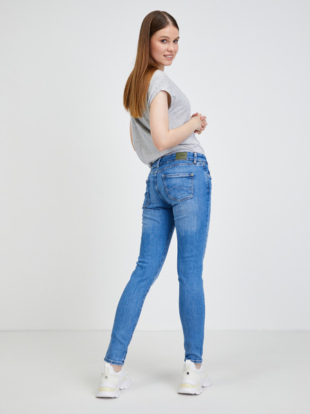 Pepe Jeans Modre ženske slim fit kavbojke Pepe Jeans