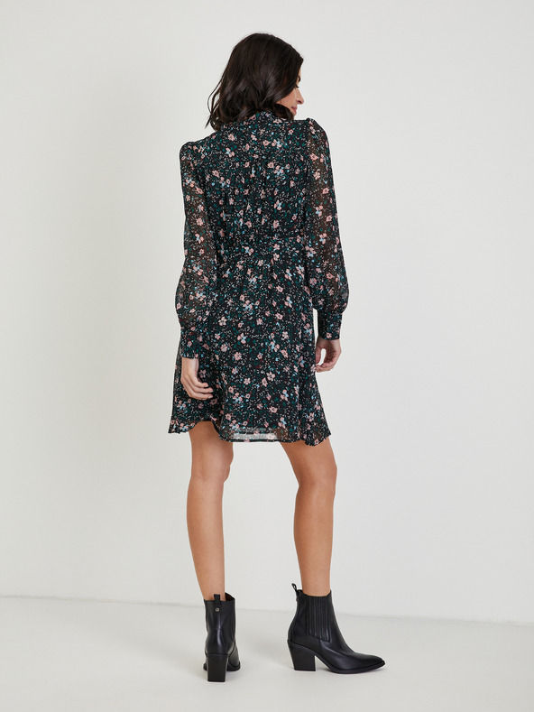 Orsay Črna ženska cvetlična obleka ORSAY