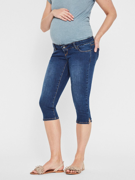 Mama.licious Modre nosečniške kavbojke 3/4 Slim Fit Mama.licious Lola