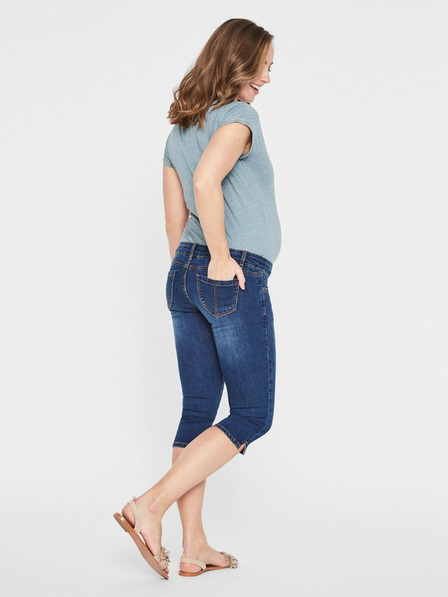 Mama.licious Modre nosečniške kavbojke 3/4 Slim Fit Mama.licious Lola