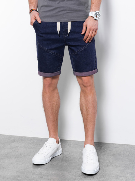 Ombre Clothing Vijolične moške kratke hlače iz džinsa Ombre Clothing W361