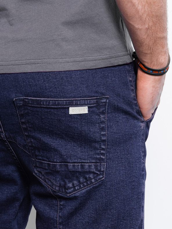 Ombre Clothing Vijolične moške kratke hlače iz džinsa Ombre Clothing W361