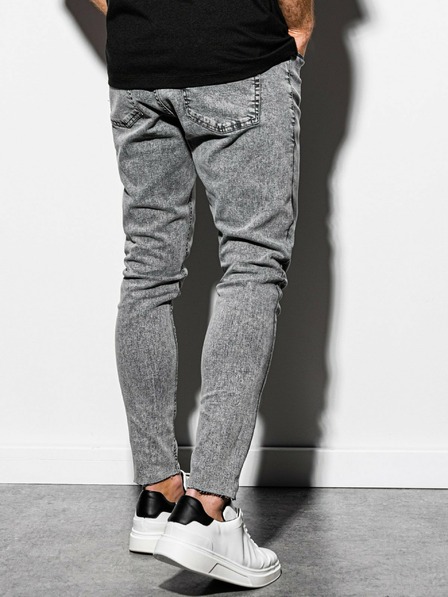 Ombre Clothing Sive moške kavbojke Slim Fit Ombre Clothing P923