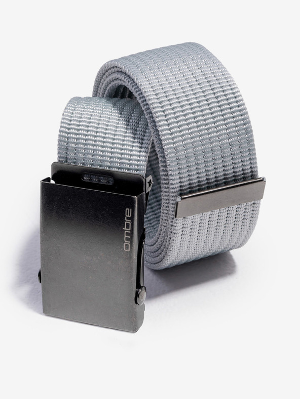 Ombre Clothing Svetlo siv moški pas iz tkanine za oblačila A376
