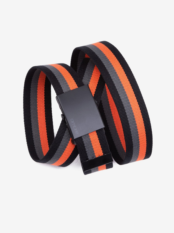 Ombre Clothing Oranžno-črni moški pas iz blaga Ombre Clothing A650