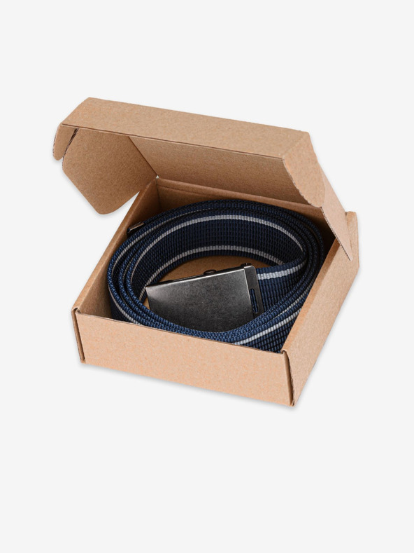 Ombre Clothing Temno moder moški pas iz blaga Ombre Clothing A028