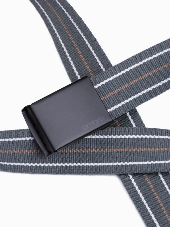 Ombre Clothing Moški pas iz blaga - siv A648