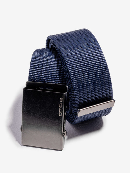 Ombre Clothing Moški pas iz blaga - mornarsko modra A376