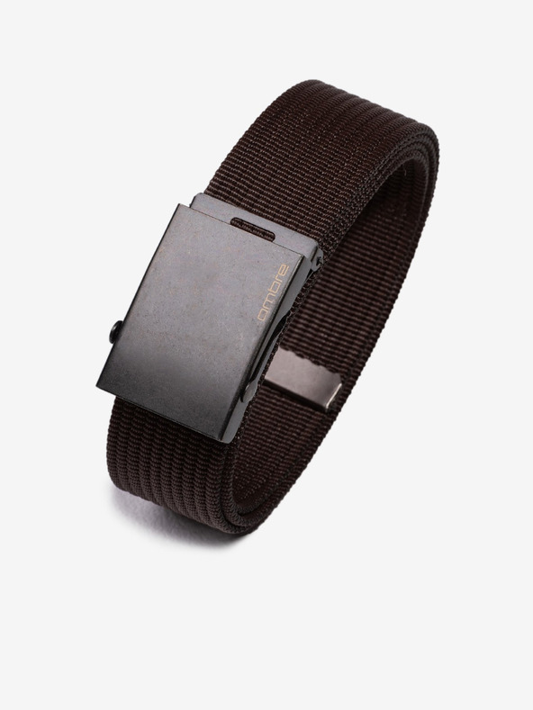 Ombre Clothing Temno rjav moški pas iz blaga Ombre Clothing