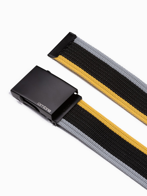 Ombre Clothing Rumen in črn črtast moški pas Ombre Clothing