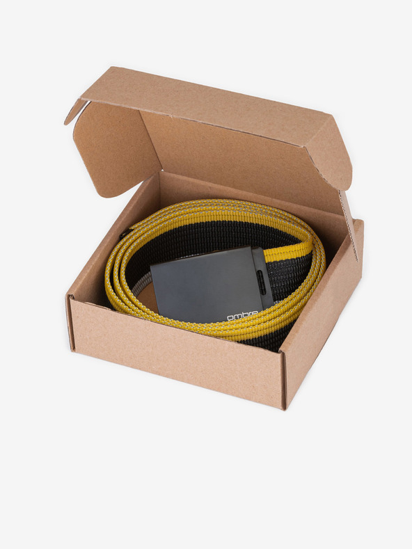 Ombre Clothing Rumen in črn črtast moški pas Ombre Clothing