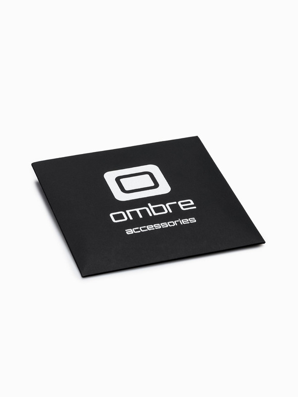 Ombre Clothing Črna moška usnjena zapestnica Ombre oblačila