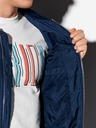 Ombre Clothing Moška pomladanska jakna C439 - mornarska barva
