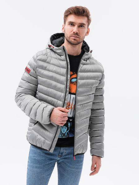 Ombre Clothing Ombre Clothing C368 Siva moška prehodna jakna
