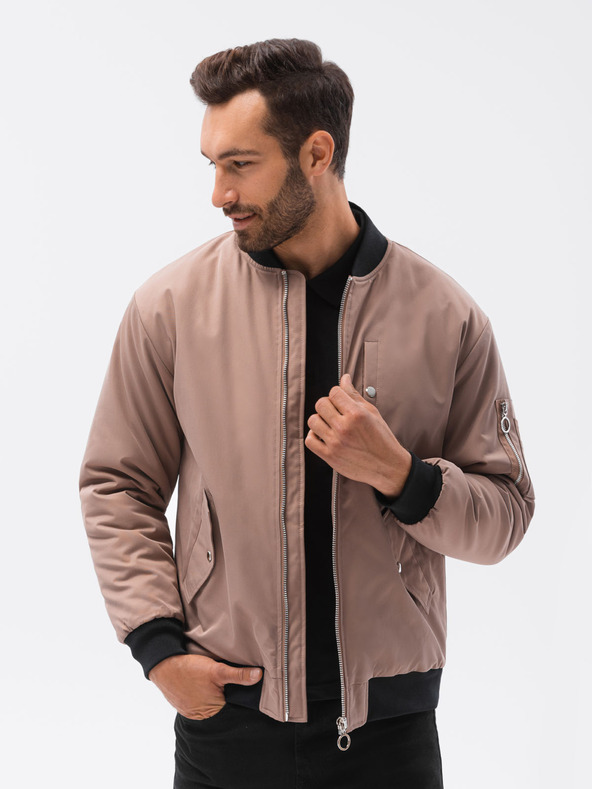 Ombre Clothing Bež moški bomber C516
