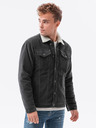 Ombre Clothing Temno siva moška oblačila C524 prehodna jakna