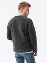 Ombre Clothing Temno siva moška oblačila C524 prehodna jakna