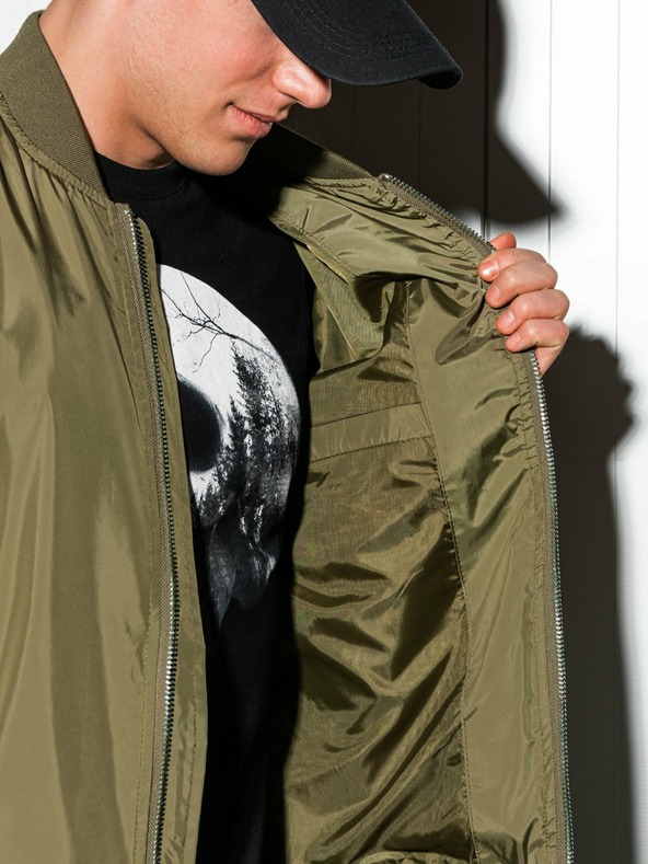 Ombre Clothing Kaki moška lahka jakna C439